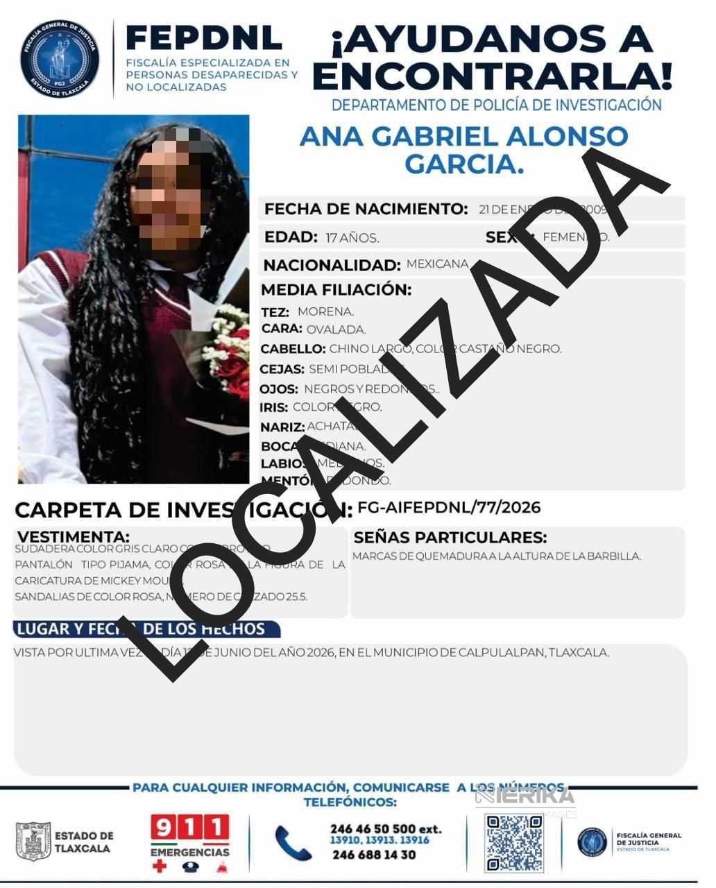La FGJE con acciones localiza a dos mujeres con ficha de búsqueda