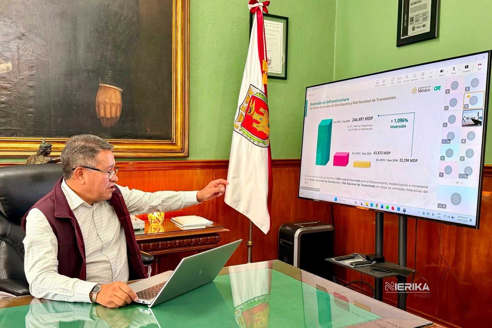 AYUNTAMIENTO CAPITALINO PARTICIPA EN MESA DE TRABAJO CON CFE ZONA TLAXCALA