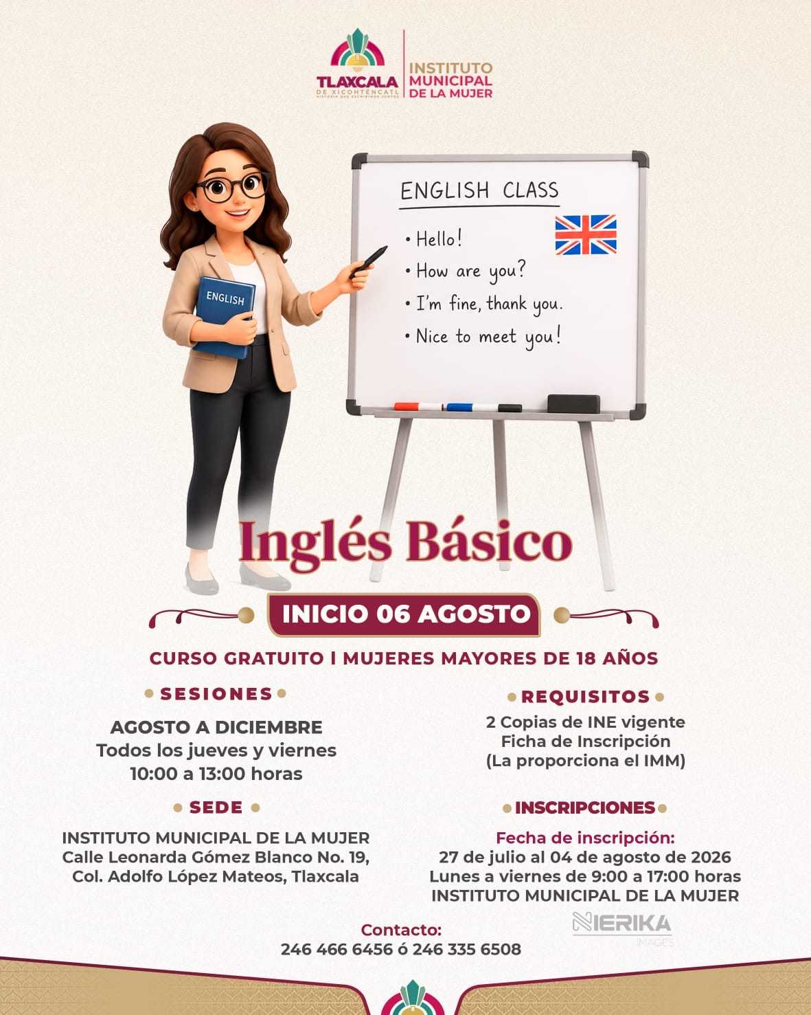 ABRE AYUNTAMIENTO DE TLAXCALA NUEVAS OPORTUNIDADES PARA LAS MUJERES CON CURSO DE INGLÉS