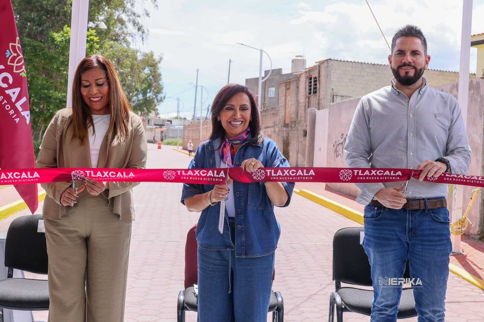 INAUGURA GOBERNADORA OBRAS QUE MEJORAN LA MOVILIDAD EN AXOCOMANITLA