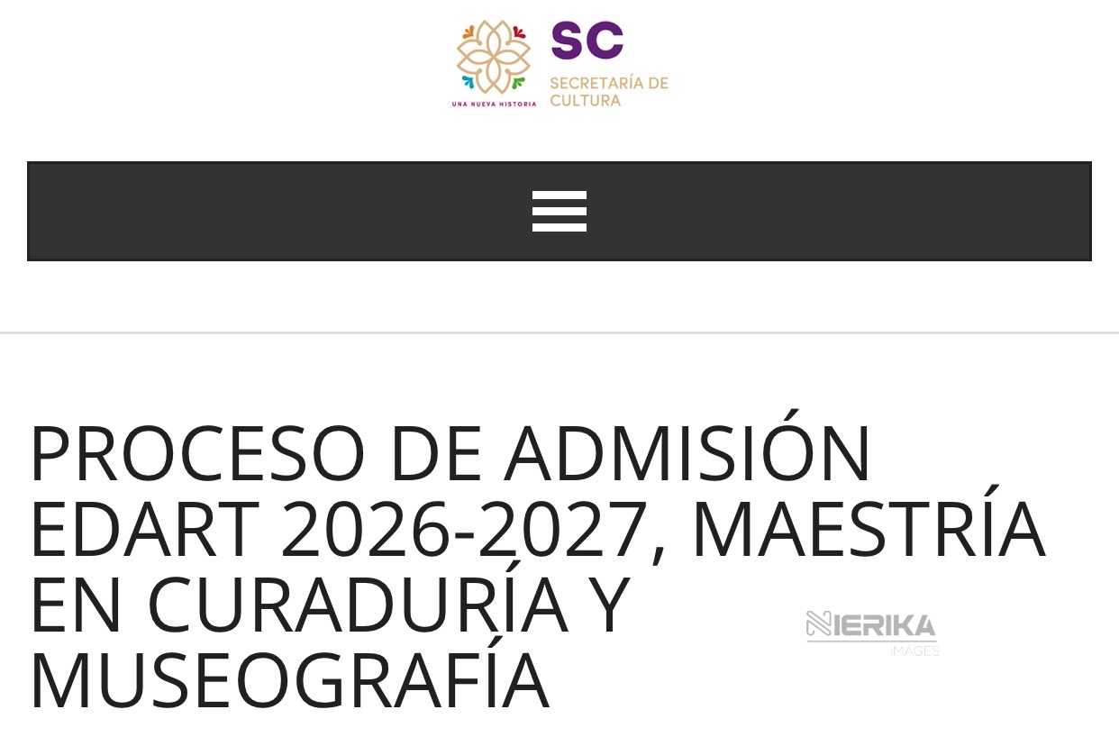 ABRE ESCUELA DE ARTE DE TLAXCALA CONVOCATORIA PARA LA MAESTRÍA EN CURADURÍA Y MUSEOGRAFÍA