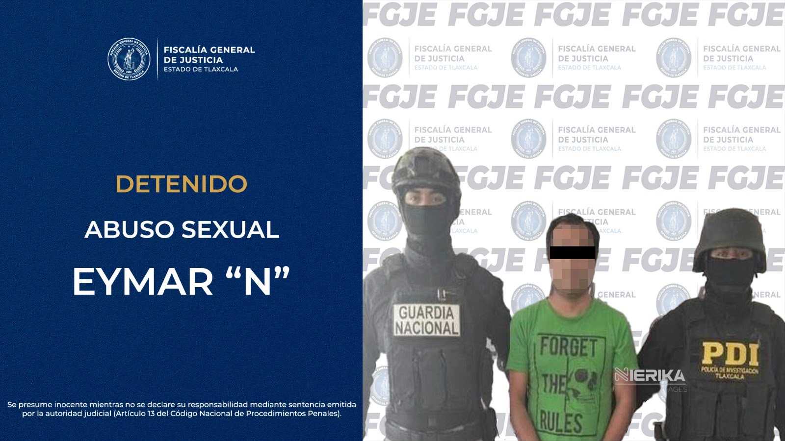FGJE DETIENE A UN HOMBRE POR PRESUNTO DELITO DE ABUSO SEXUAL