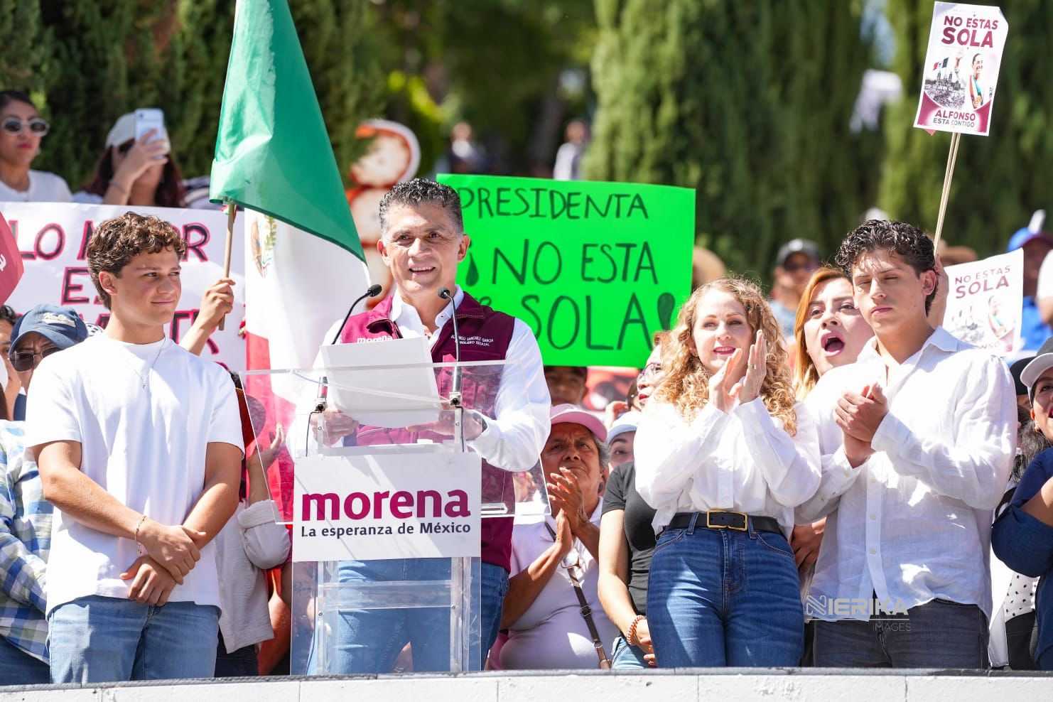 Al grito de ¡COORDINADOR! y acompañado con más de cinco mil ciudadanos Alfonso Sánchez García se perfila para coordinador en Tlaxcala