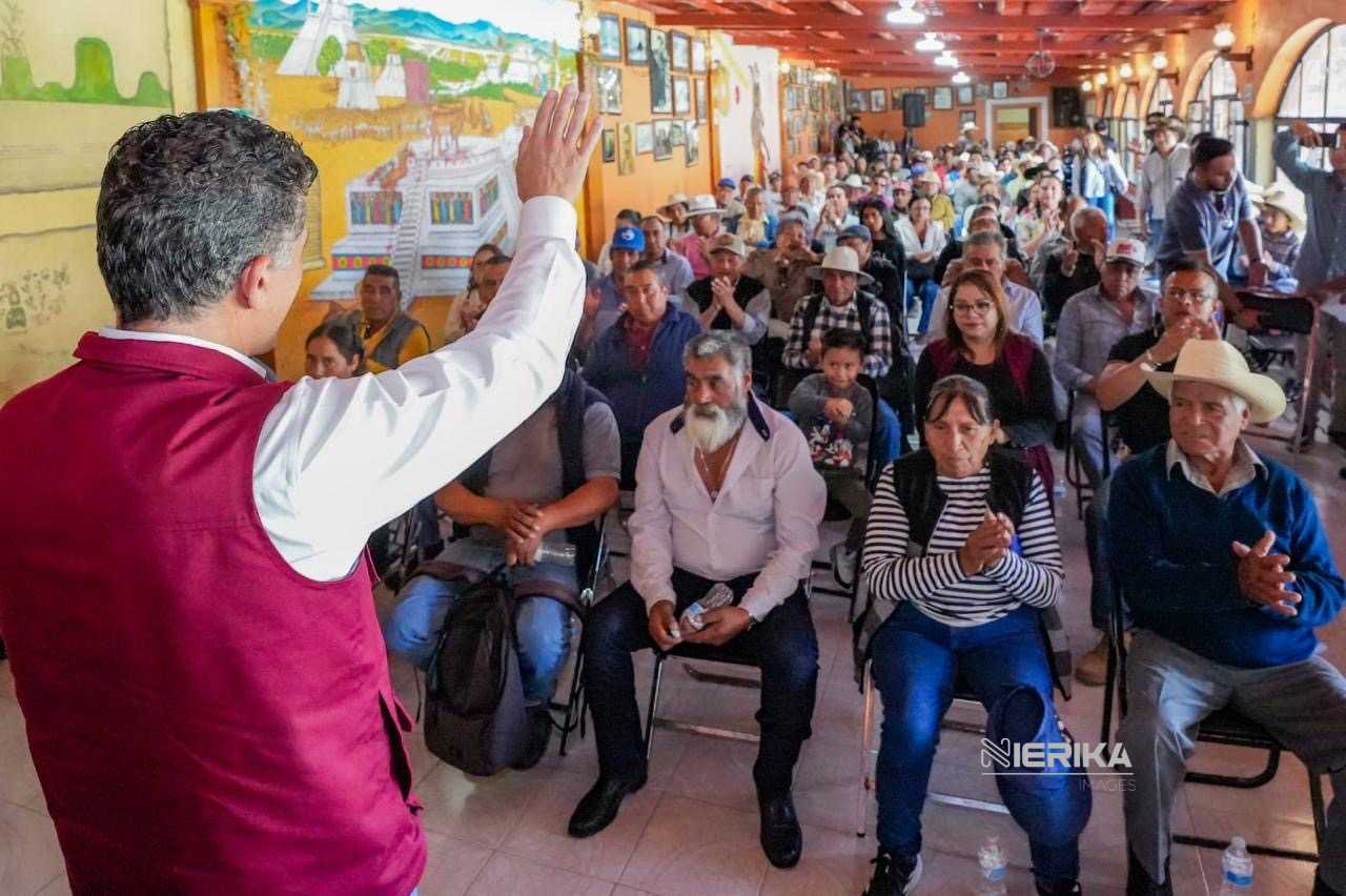 Ejidatarios y comisariados de Huamantla se suman con Alfonso Sánchez, respaldan su proyecto de defensa