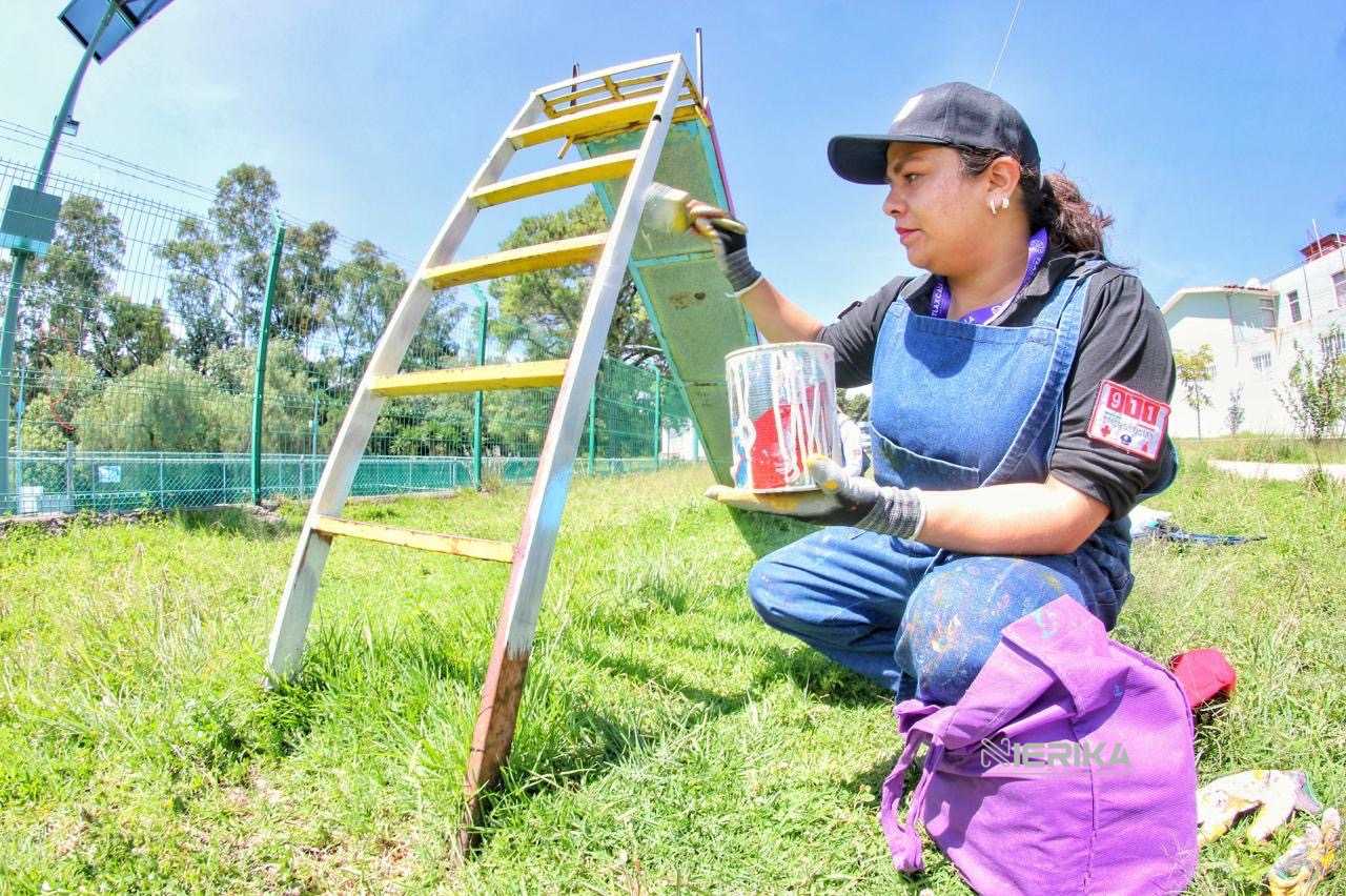 AYUNTAMIENTO DE TLAXCALA IMPULSA EL RESCATE DE ESPACIOS PÚBLICOS EN LA UNIDAD HABITACIONAL IV SEÑORÍO