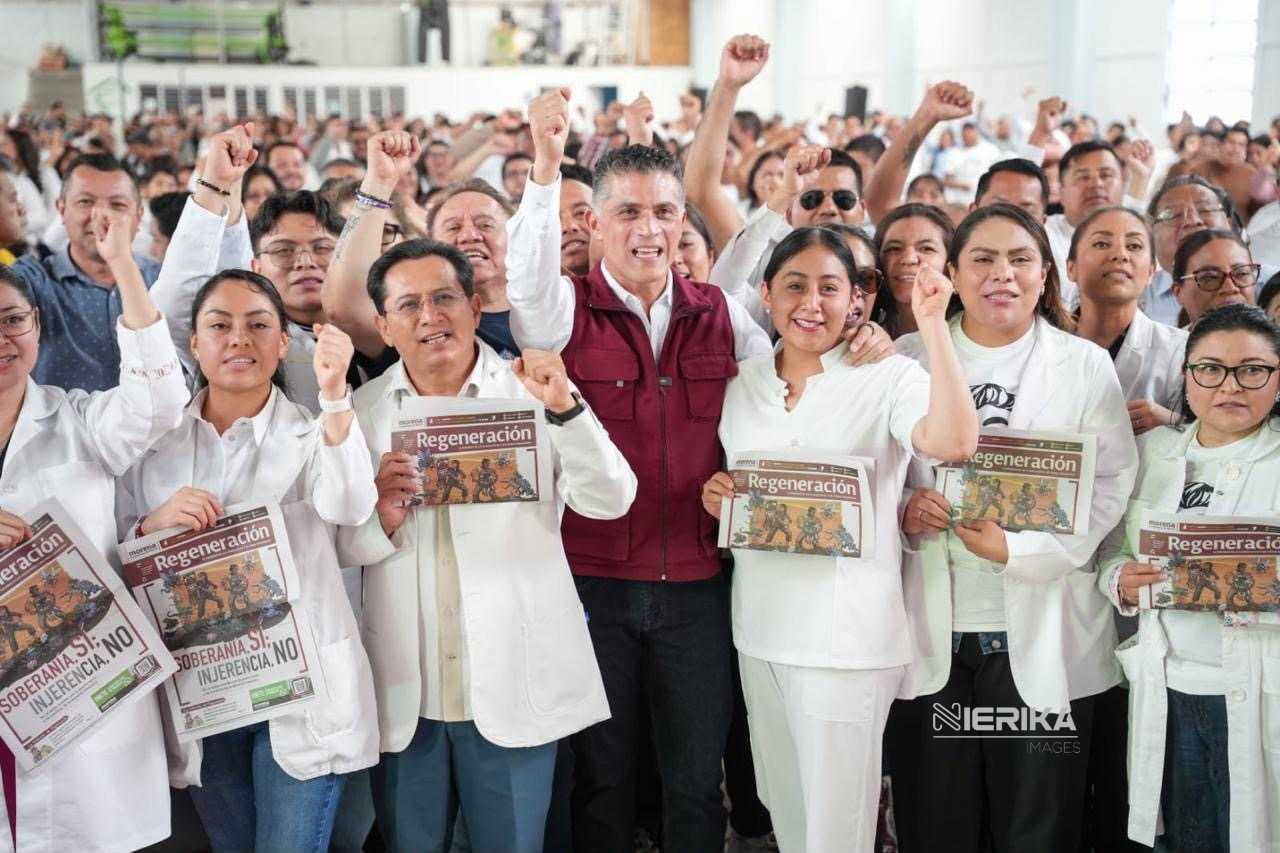 Más de mil tlaxcaltecas del sector salud se reúnen con Alfonso Sánchez en respaldo a la transformación