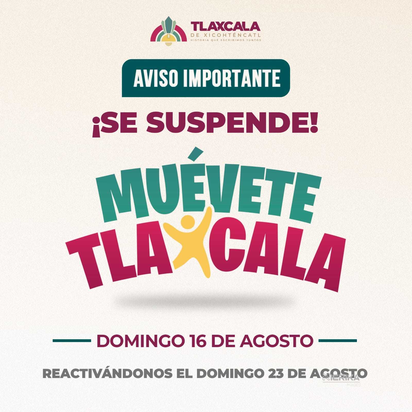 SUSPENDE AYUNTAMIENTO “MUÉVETE TLAXCALA” ESTE DOMINGO PARA DAR PASO AL CIRCUITO RUNNING “UNA POSTAL EN MOVIMIENTO” 5K Y 10K