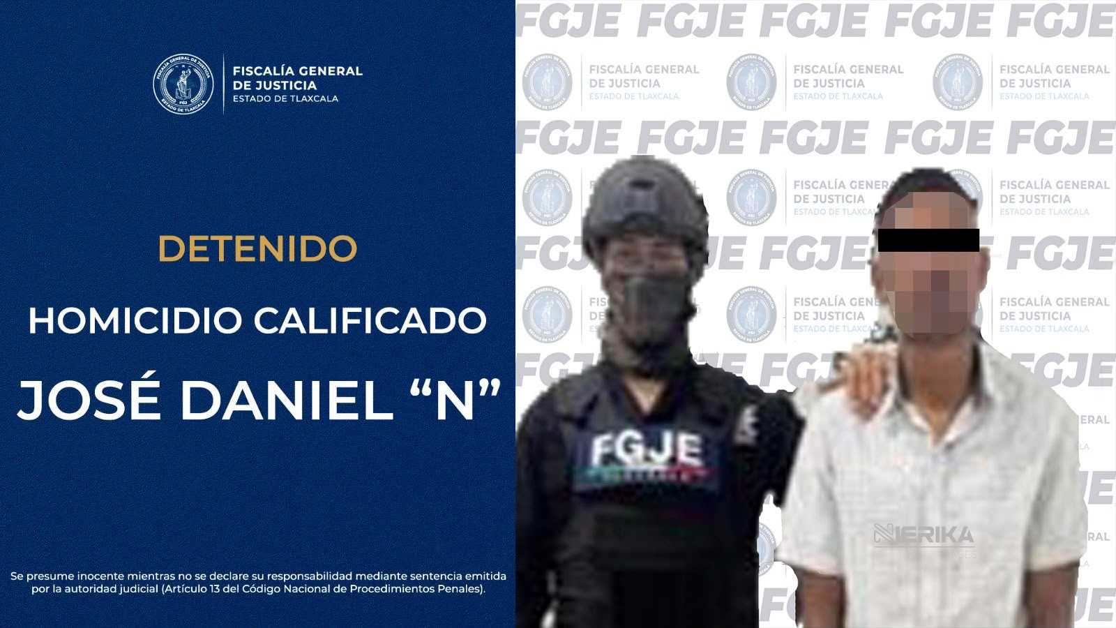 FGJE DETIENE A HOMBRE POR HOMICIDIO CALIFICADO OCURRIDO EN ATLANGATEPEC.