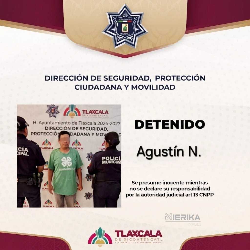 POLICÍA MUNICIPAL DE TLAXCALA SALVA A UNA MUJER DE SU VIOLENTADOR QUE CONTABA CON ORDEN DE RESTRICCIÓN