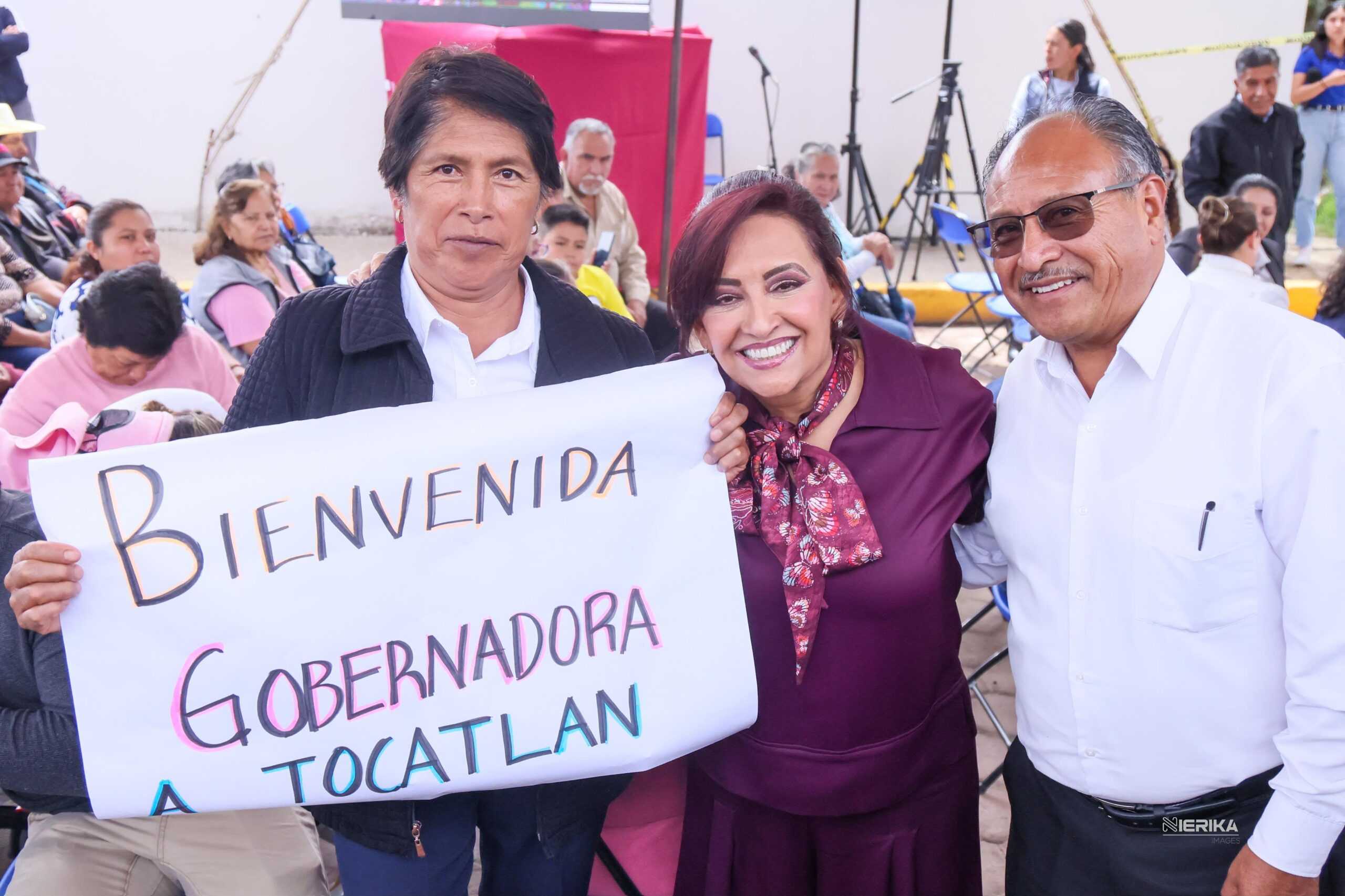 DESTACA GOBERNADORA INVERSIÓN ESTATAL DE CASI 50 MDP EN OBRAS PARA TOCATLÁN