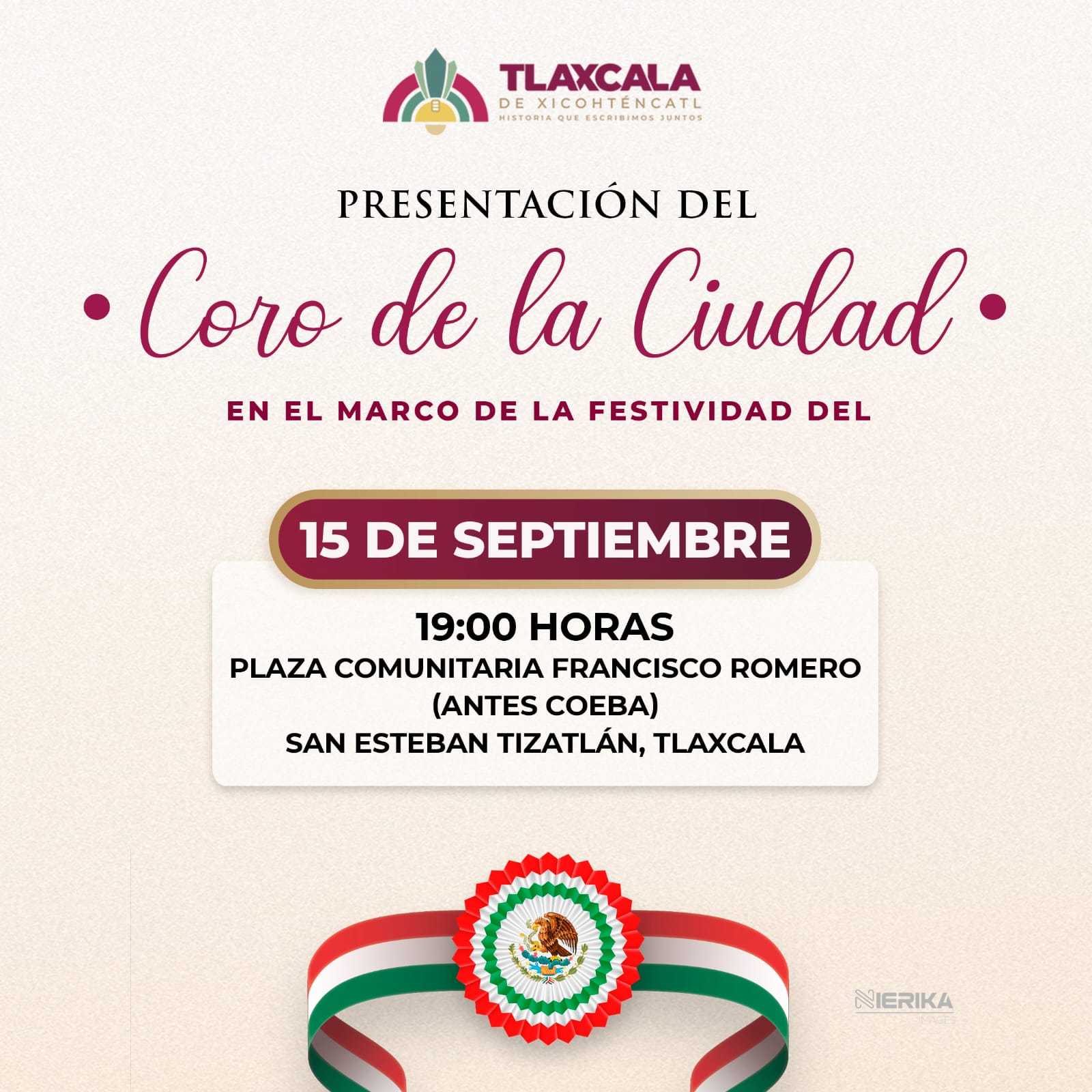 EL CORO DE LA CIUDAD Y EL ENSAMBLE YOLOXÓCHITL PONDRÁN EL SABOR MEXICANO A LAS FIESTAS PATRIAS