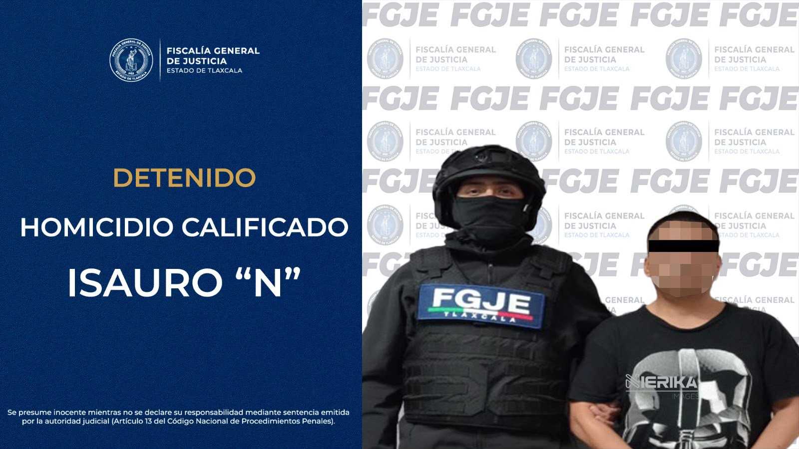 DETIENE POLICÍA DE INVESTIGACIÓN A HOMBRE POR HOMICIDIO CALIFICADO: FGJE