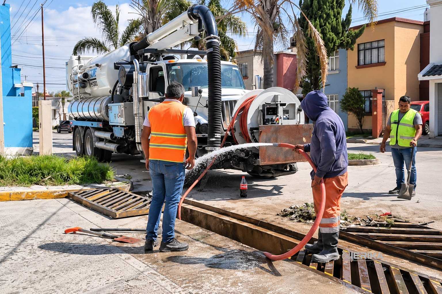 BRIGADAS MUNICIPALES ATIENDEN REJILLAS Y REALIZAN LABORES DE LIMPIEZA EN ACUITLAPILCO