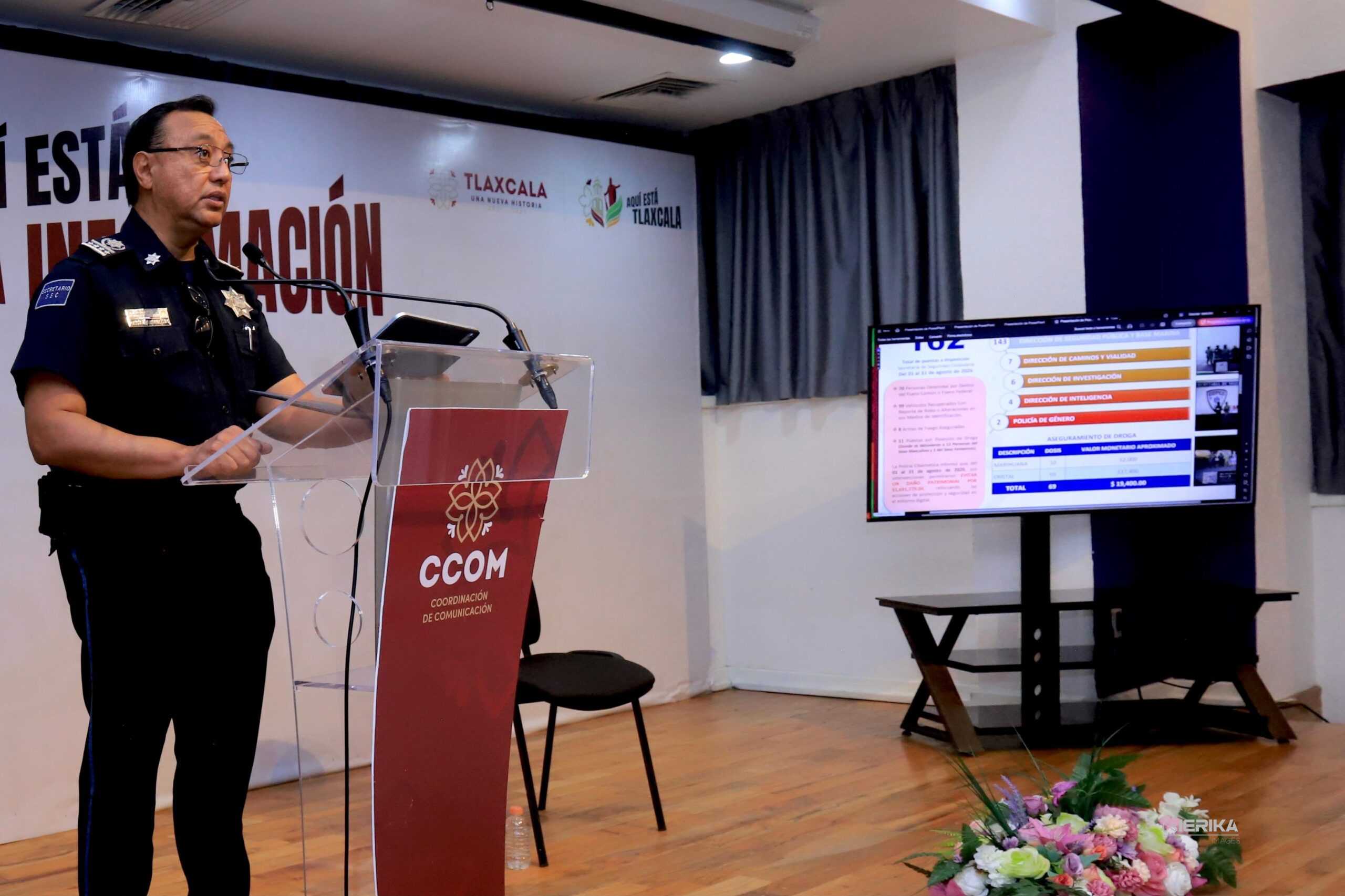 REALIZA SSC 162 PUESTAS A DISPOSICIÓN, DETIENE A 70 PERSONAS Y RECUPERA 99 VEHÍCULOS EN AGOSTO.