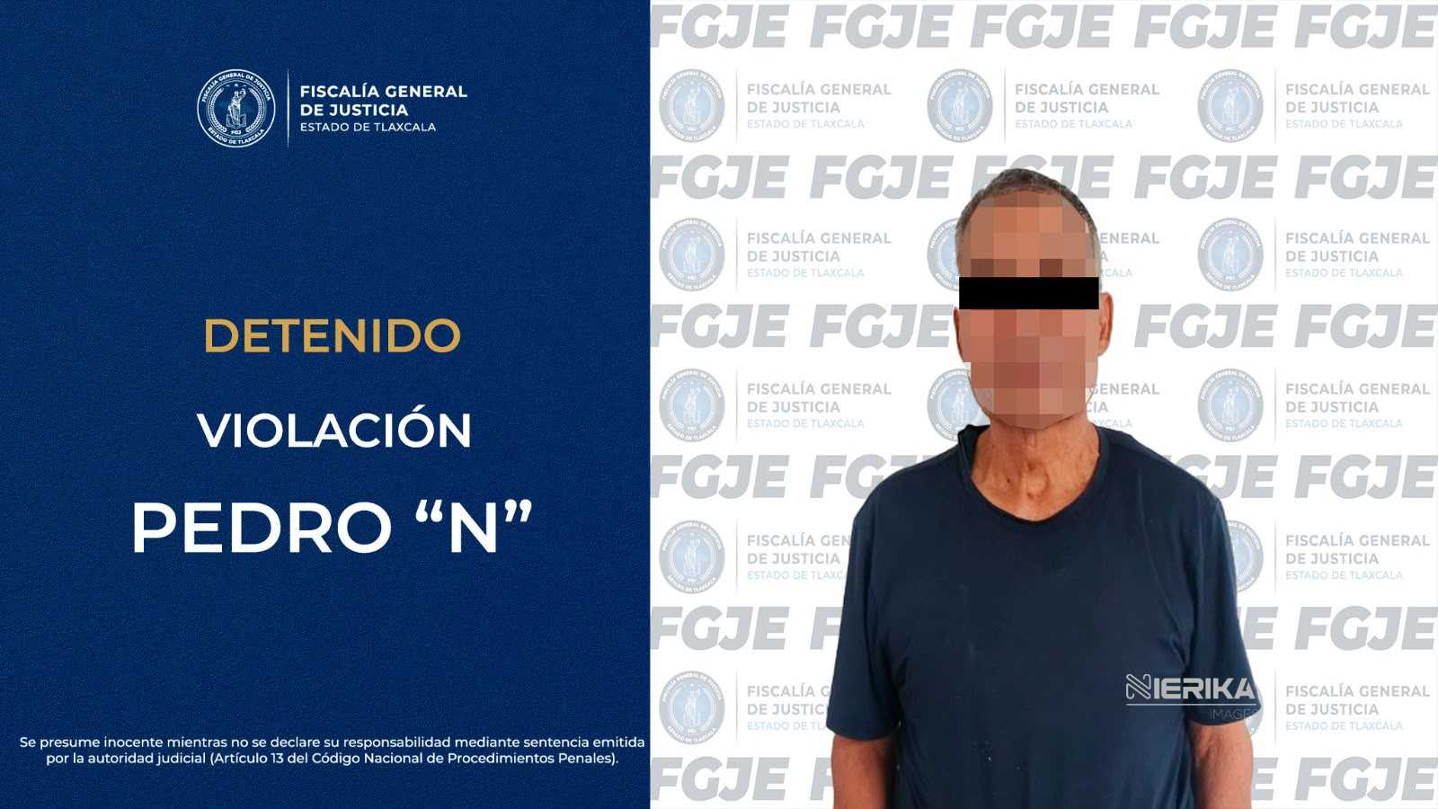 APREHENDE FGJE A HOMBRE POR VIOLACIÓN.